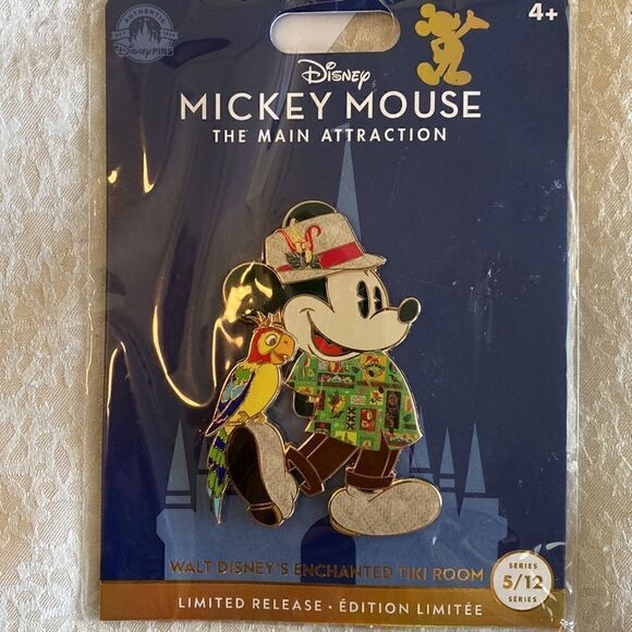 Mickey Mouse The Main Attraction-Walt Disney’s Enchanted Tiki Room Ears & Pin - Picture 4 of 7